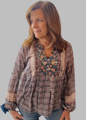 Printed Peasant BLouse
