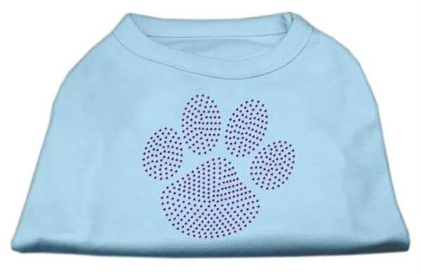 Purple Paw Rhinestud Shirts Baby Blue S (10)