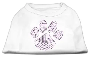 Purple Paw Rhinestud Shirts White XXXL(20)