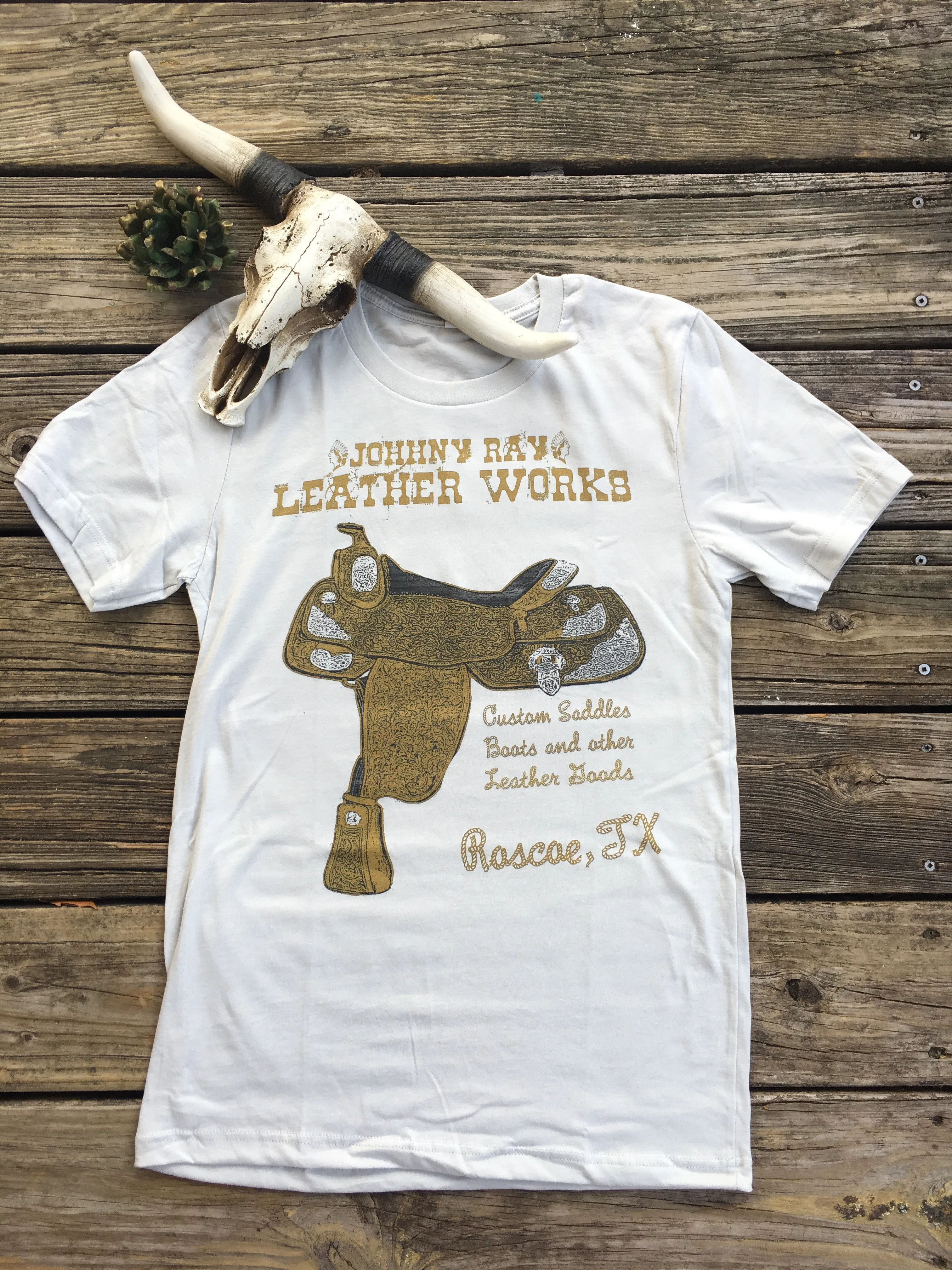 "Ole Johnny Ray's" Leather Works Graphic Tee (made 2 order) RBR