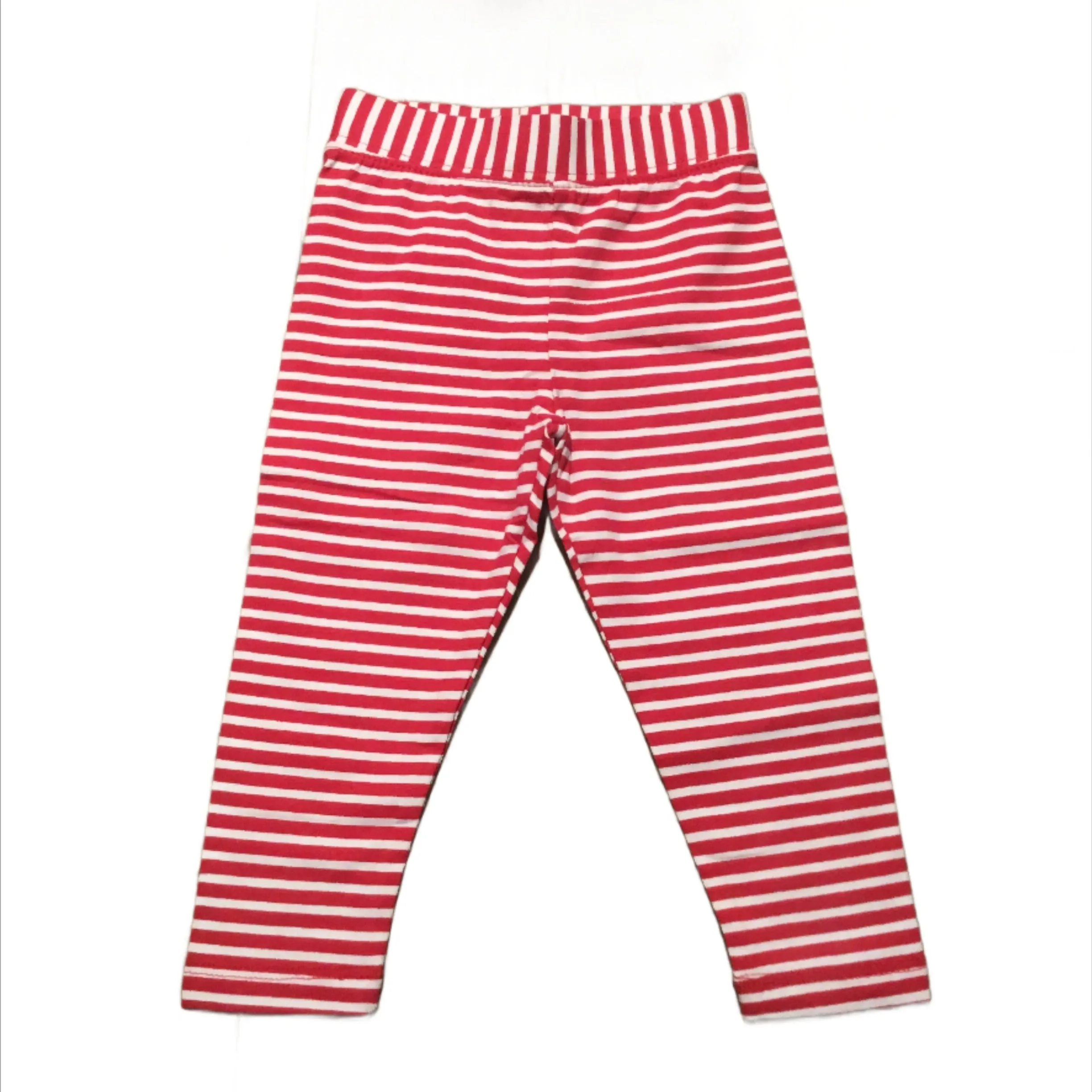 Red & White Striped Leggings