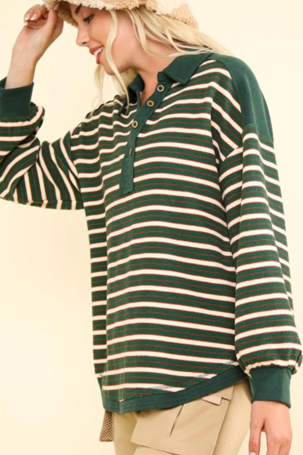 Relaxed Causal Striped Knit Tops - 2 Colors! - FINAL SALE