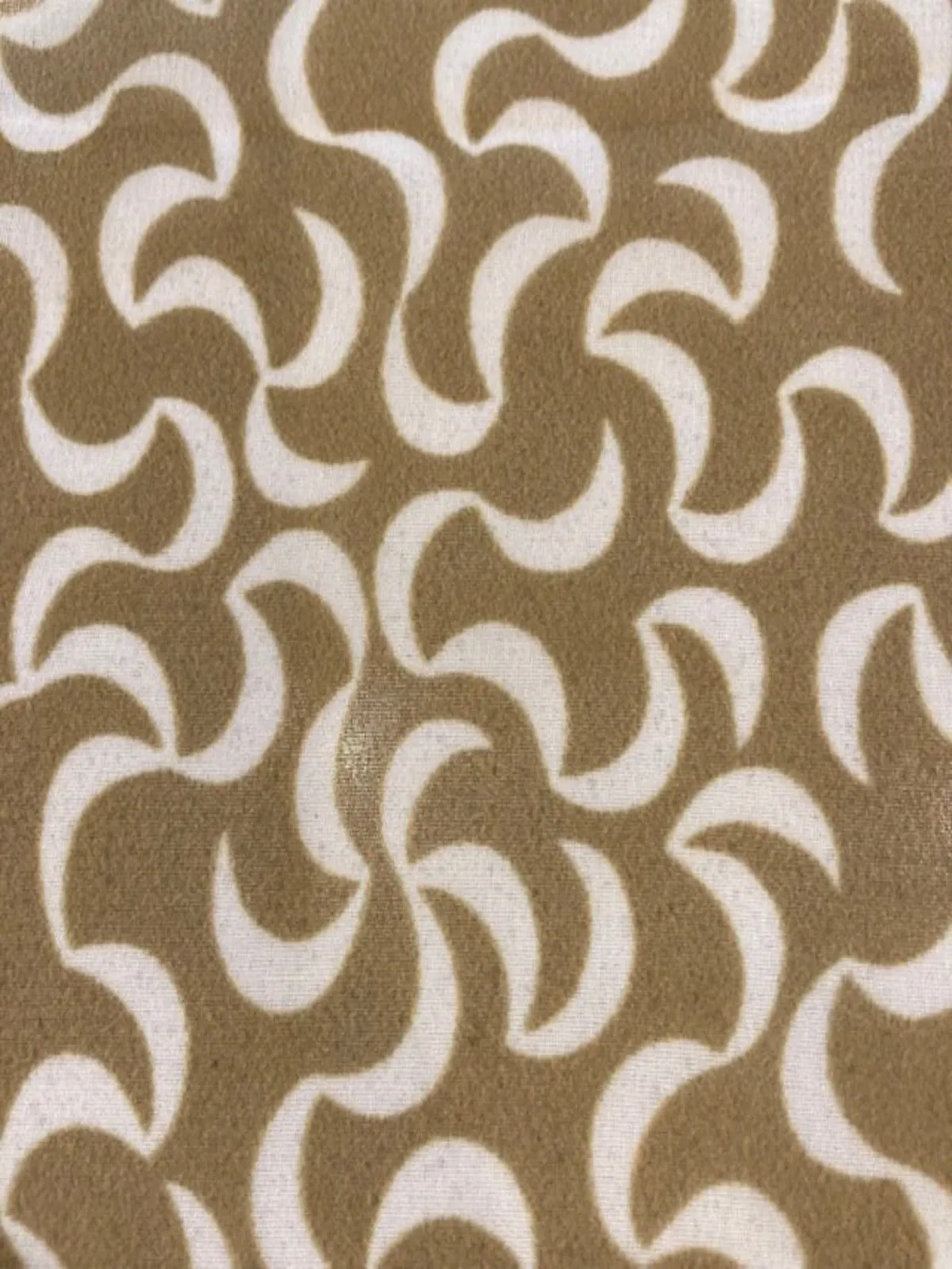 Ribbon Print on Dark Gold Chiffon