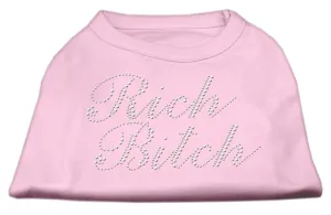 Rich Bitch Rhinestone Shirts Light Pink L (14)