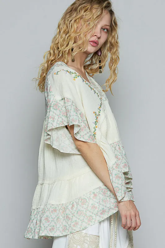 Ruffle Sleeve Top