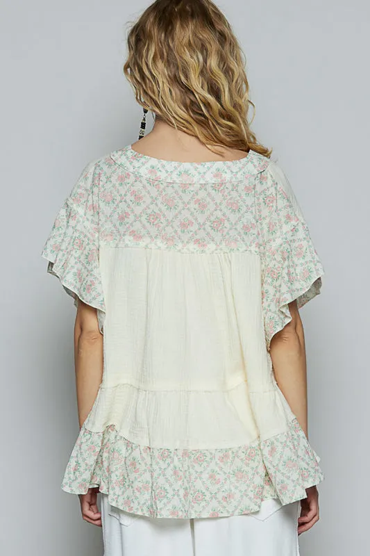 Ruffle Sleeve Top