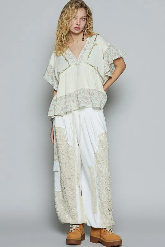 Ruffle Sleeve Top