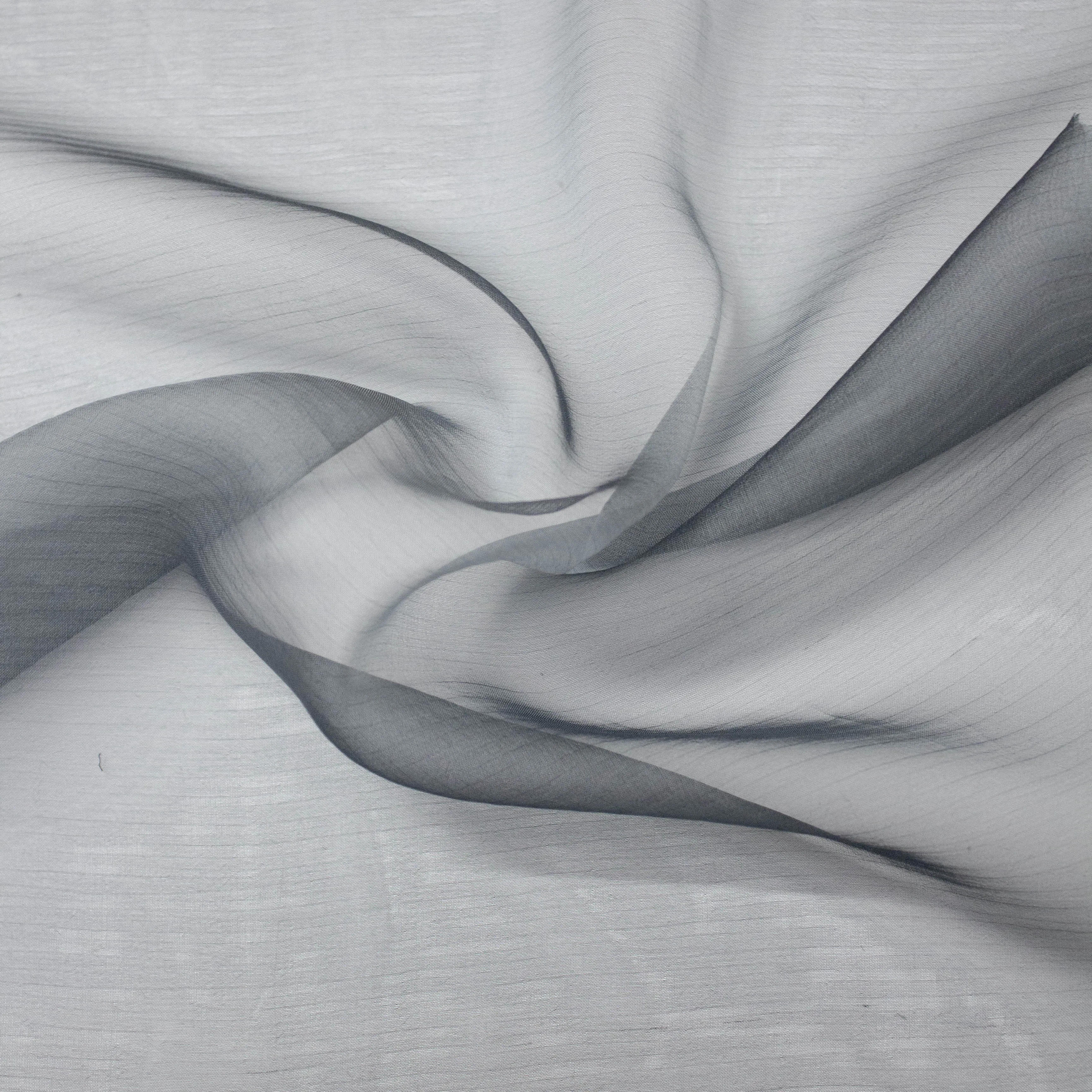 Rôy Grey Silk Chiffon