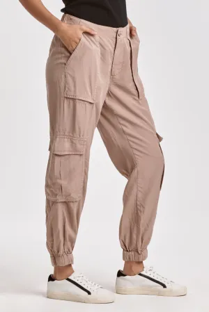 SANDY SUPER HIGH RISE ANKLE TROUSER PANTS SAND