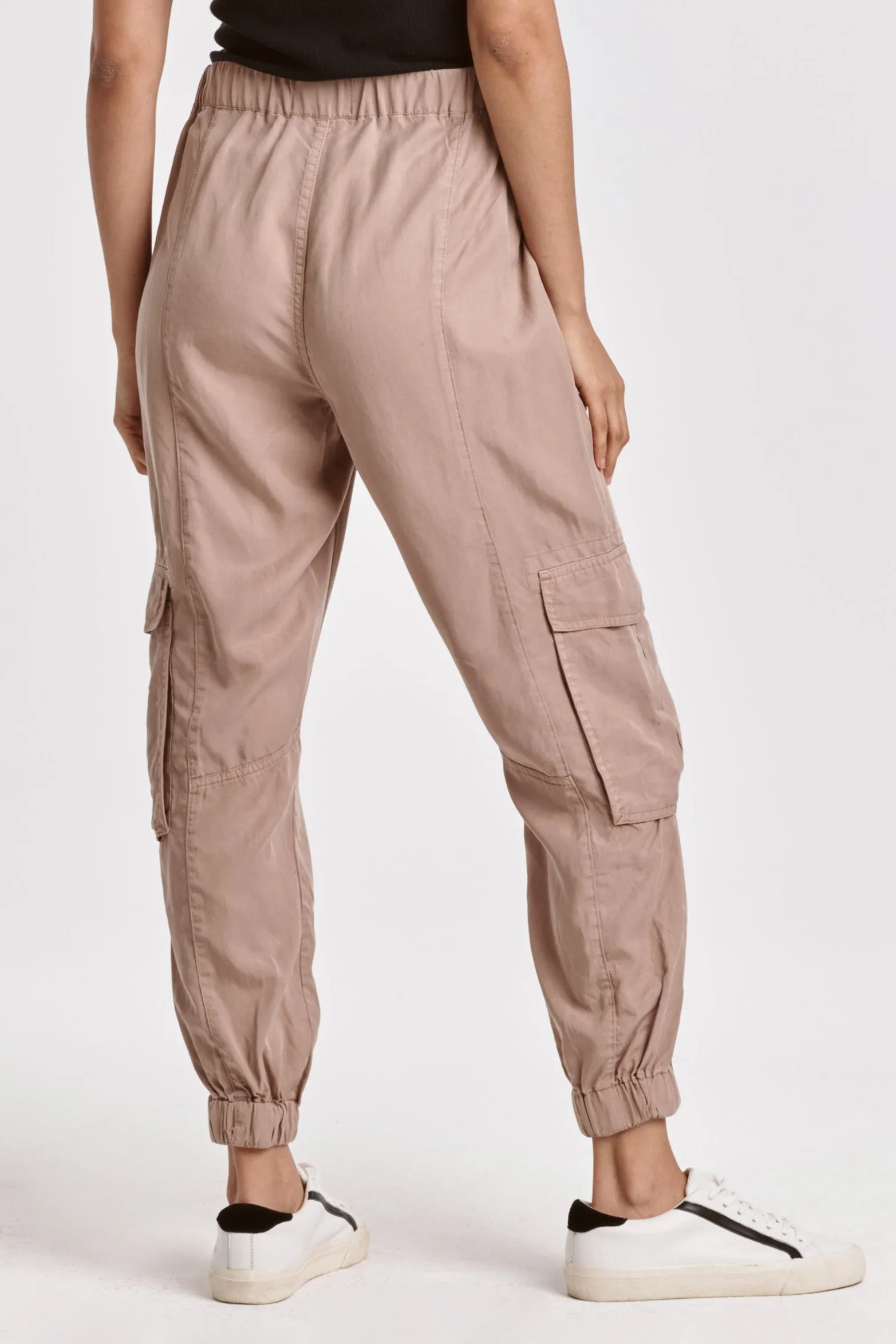 SANDY SUPER HIGH RISE ANKLE TROUSER PANTS SAND