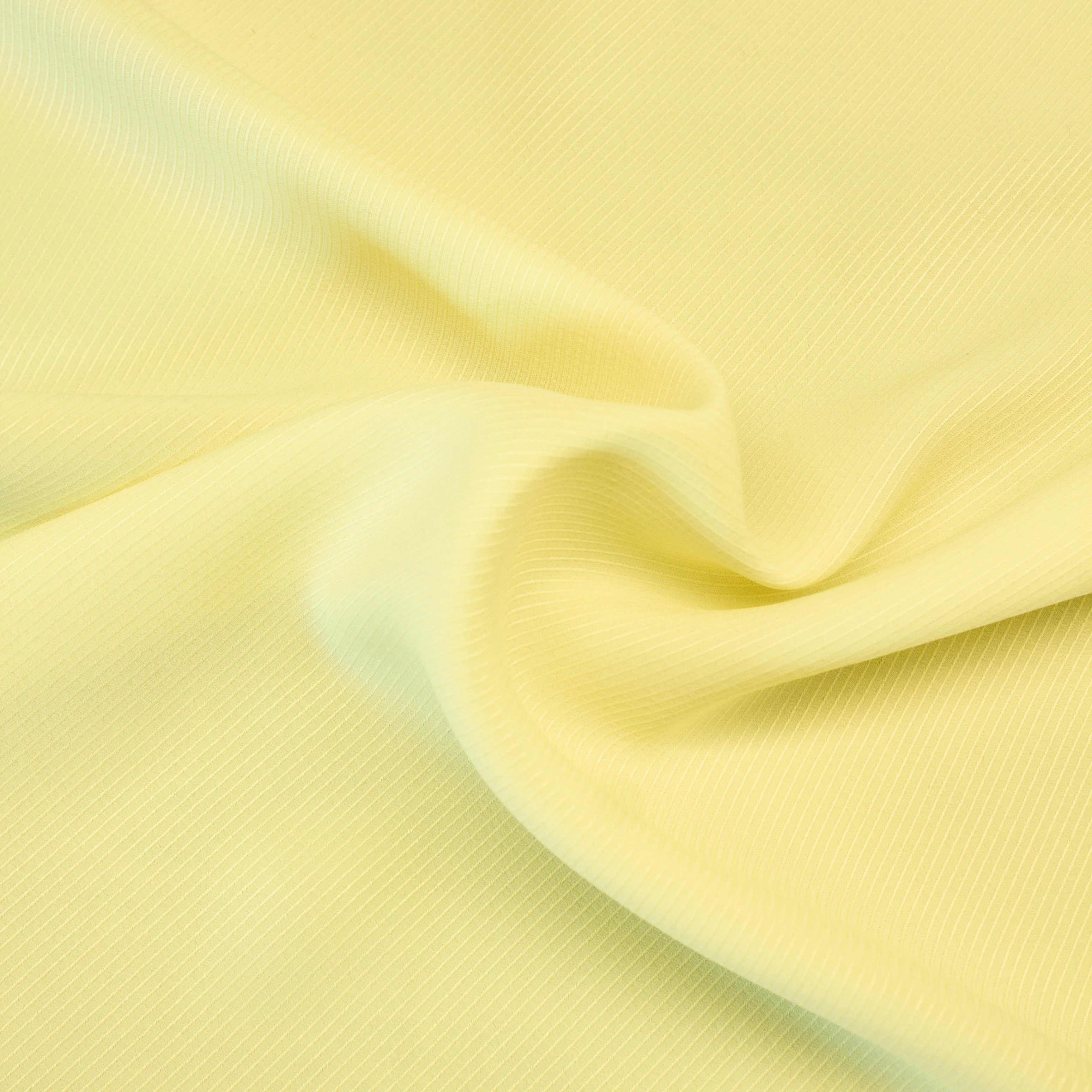 Sari Pale Yellow Diagonal Striped Viscose