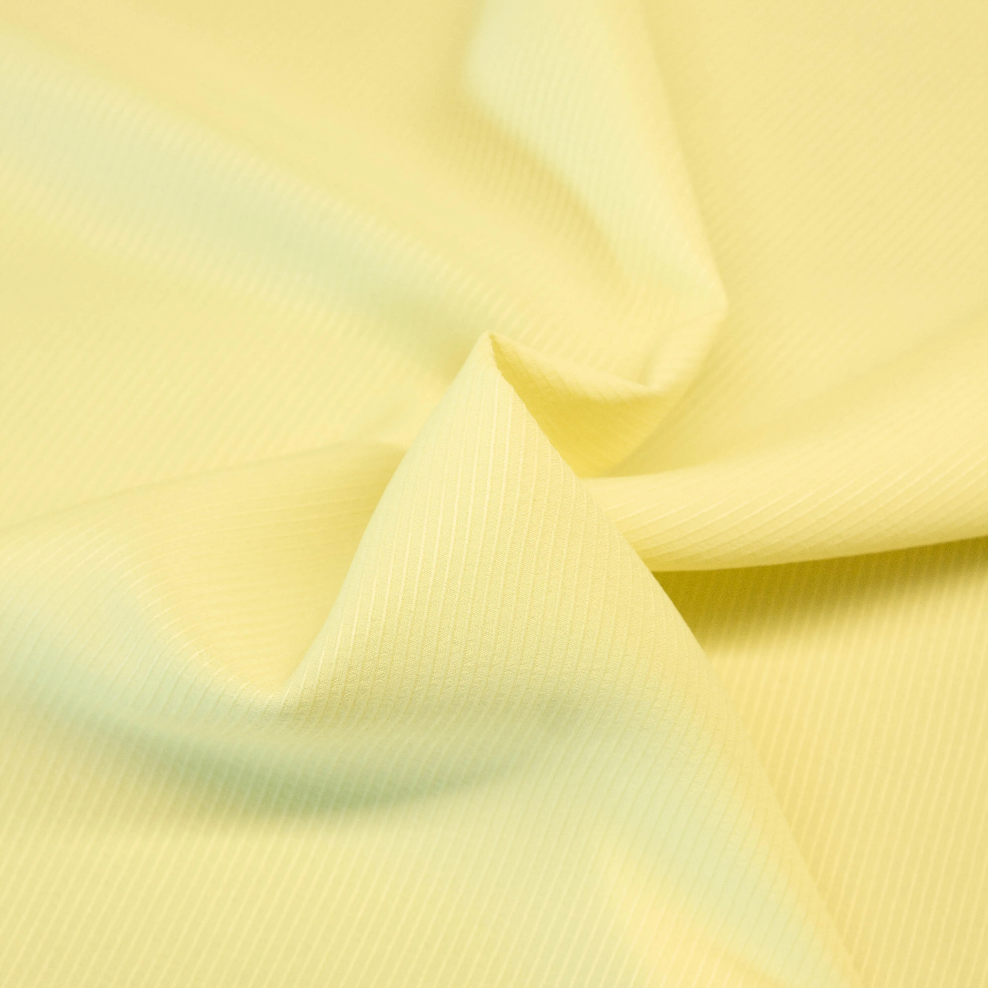 Sari Pale Yellow Diagonal Striped Viscose