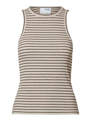 Selected Femme / Damen-Tops / SLFANNA O-NECK STRIPED TANK TOP NOO