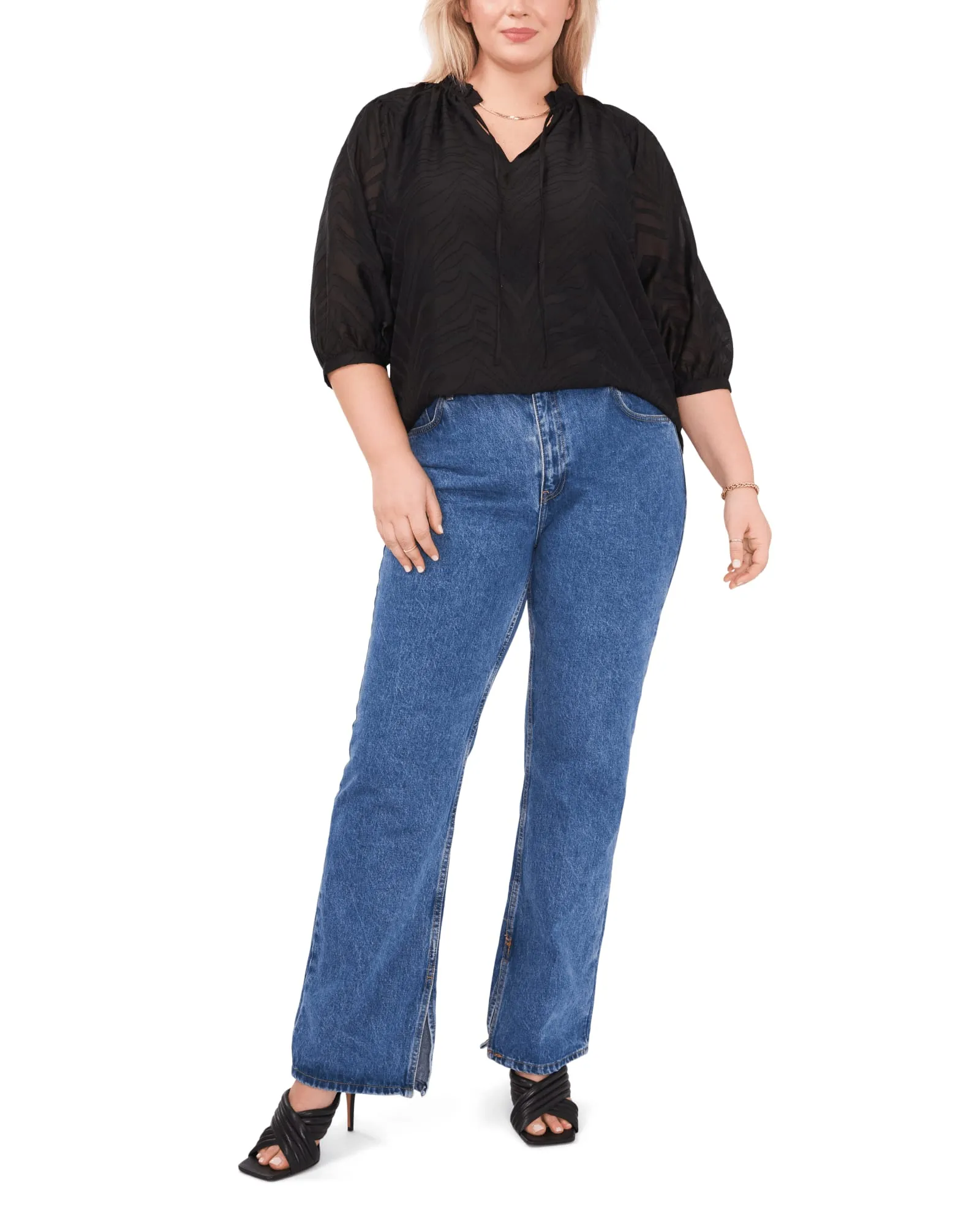 Serenity Puff Sleeve Blouse | RICH BLACK