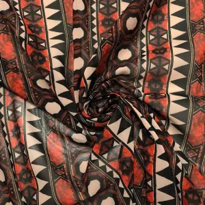 Shapes and Stripes Chiffon Fabric