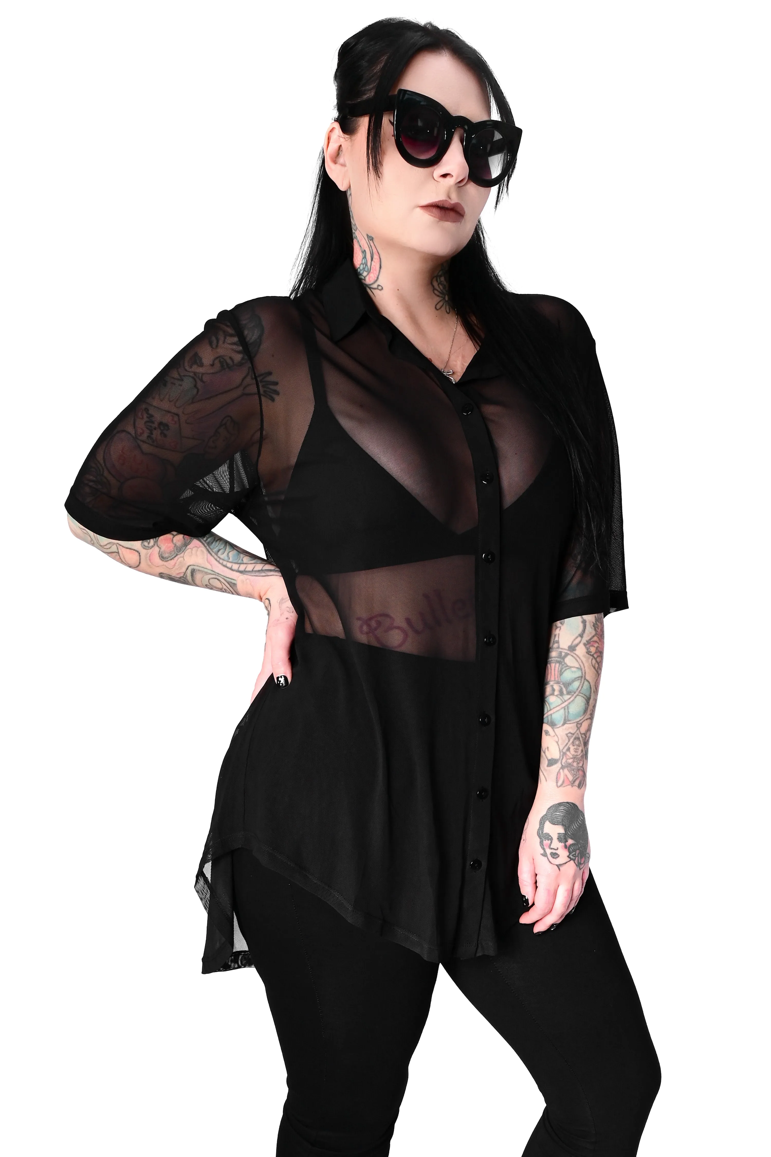 Short Sleeve Mesh Memphis Oversized Shirt