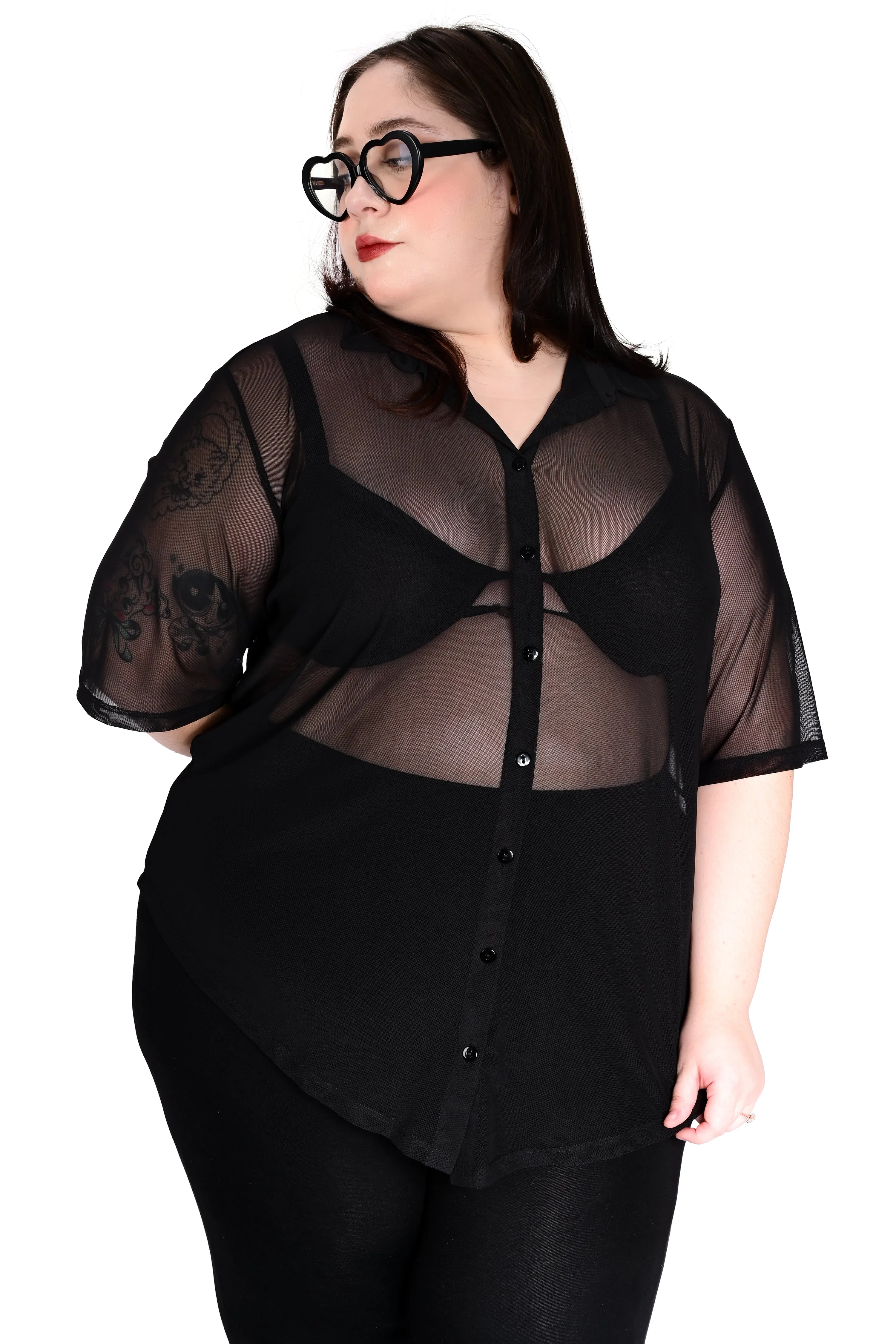 Short Sleeve Mesh Memphis Oversized Shirt