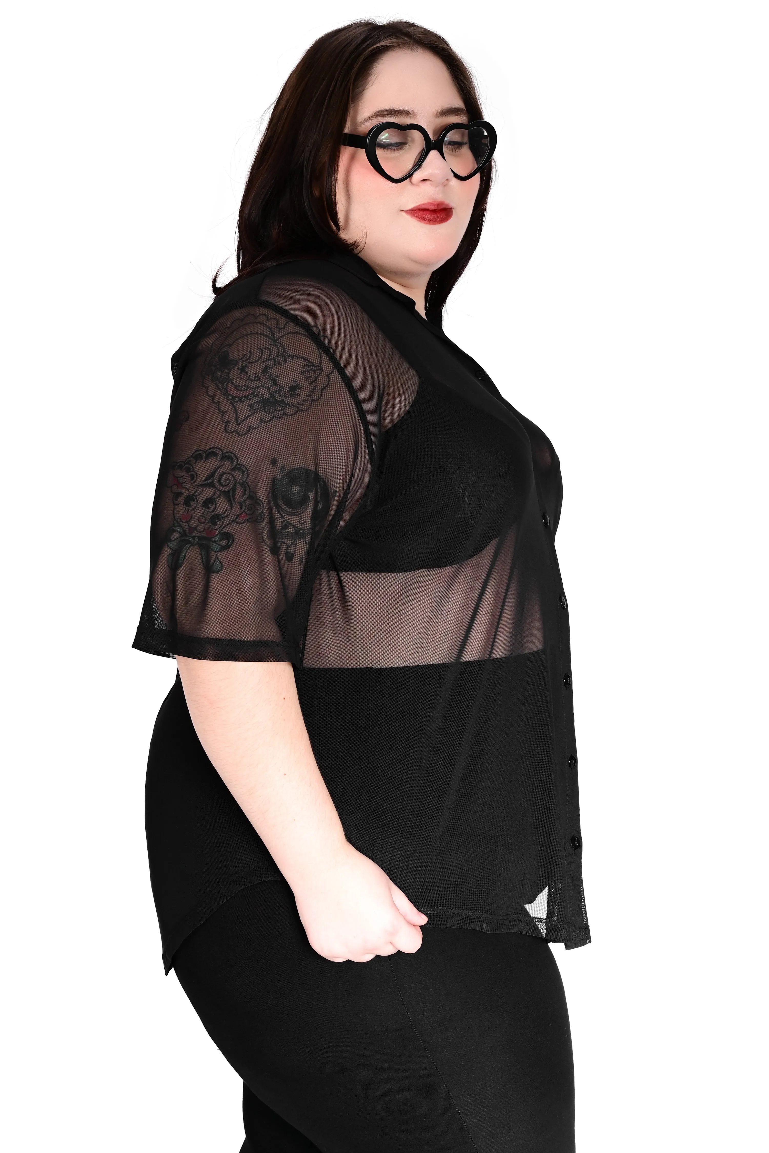 Short Sleeve Mesh Memphis Oversized Shirt