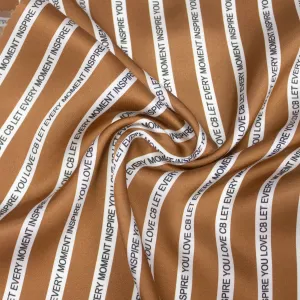 Siben Cognac Brown Striped Viscose