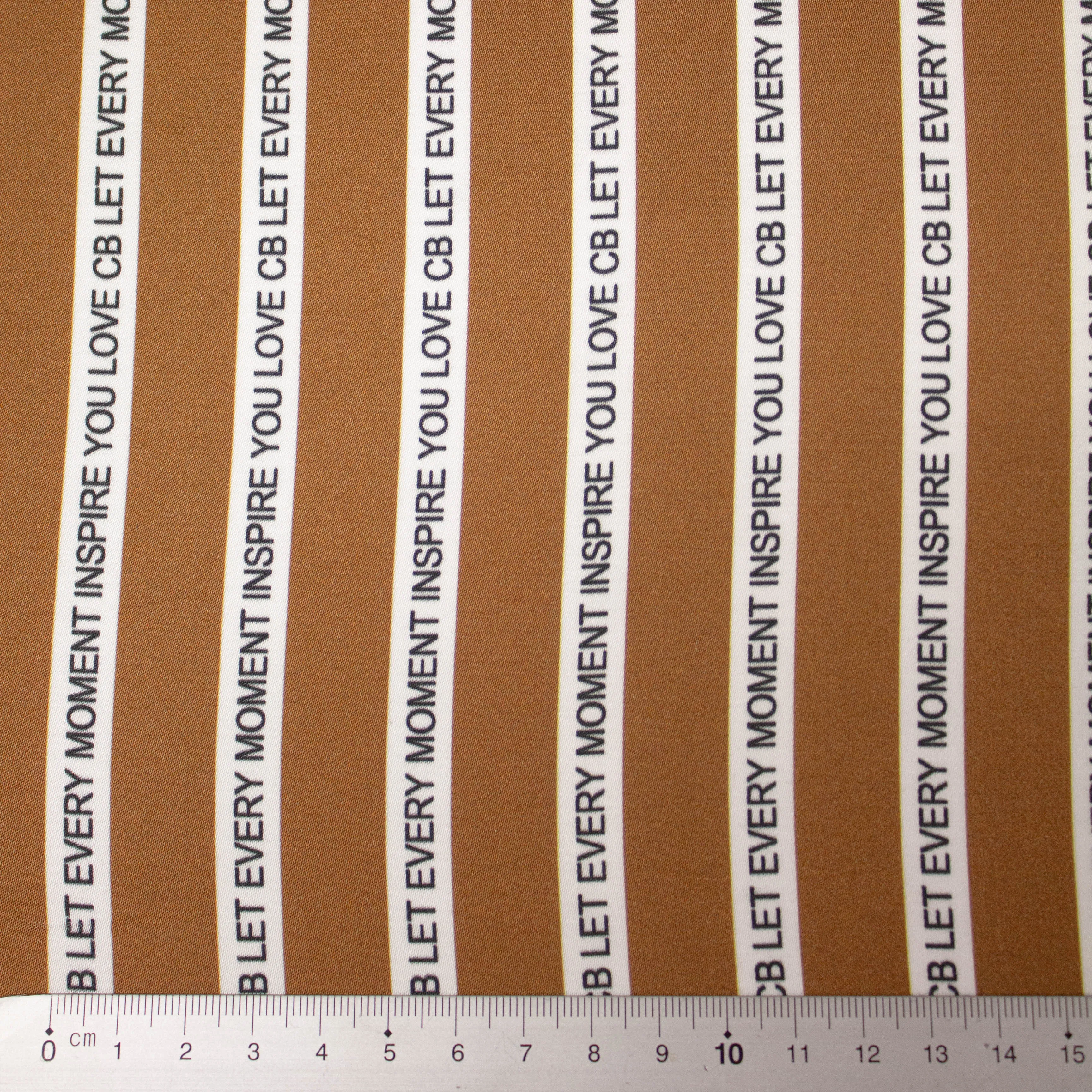 Siben Cognac Brown Striped Viscose