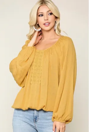 Sidney Jacquard Peasant Top