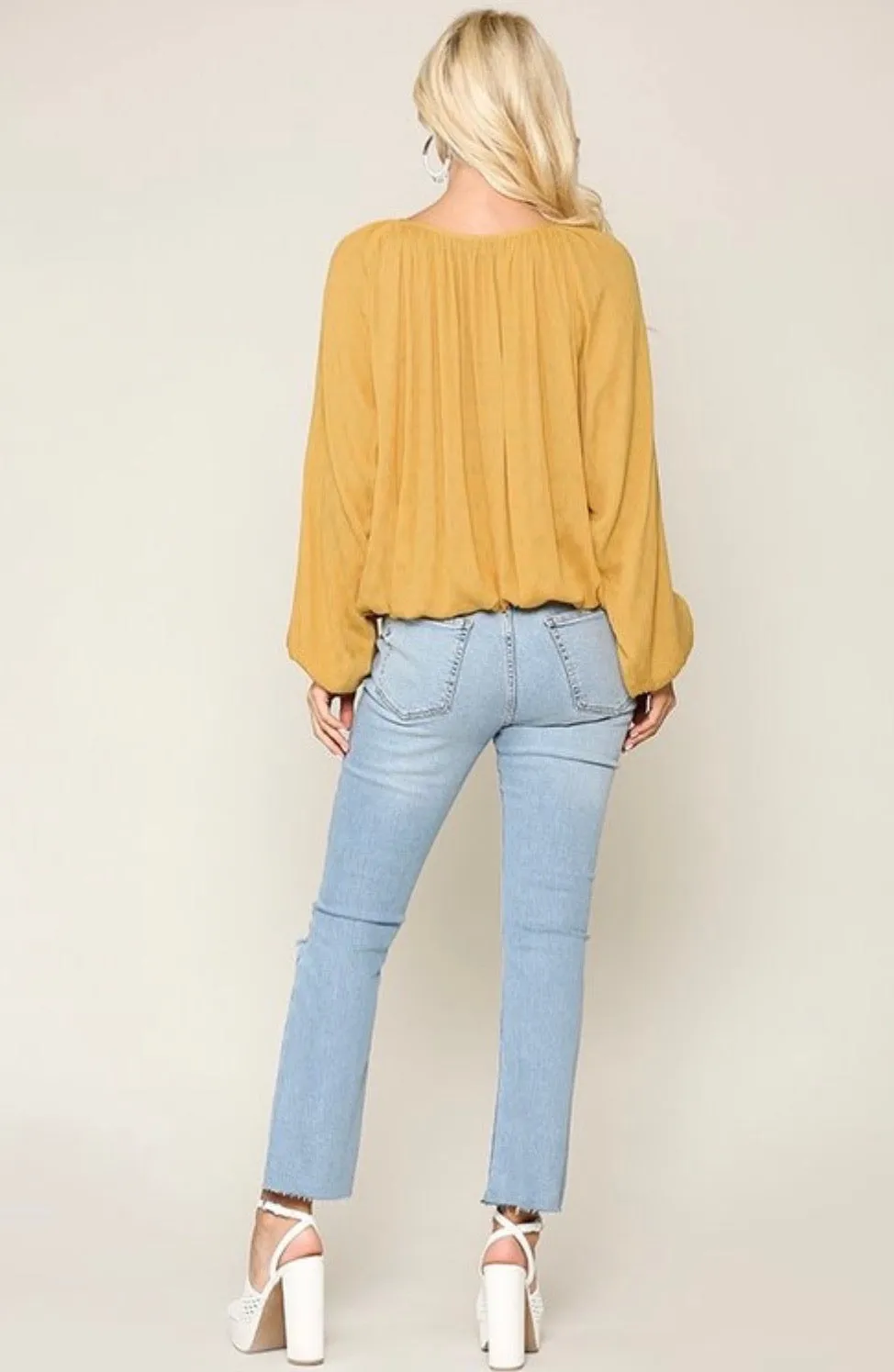 Sidney Jacquard Peasant Top