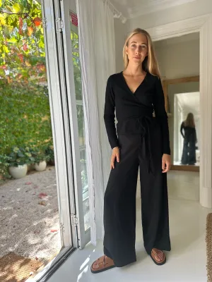 Silk Palazzo Pant in Black Silk Palazzo Pant in Black