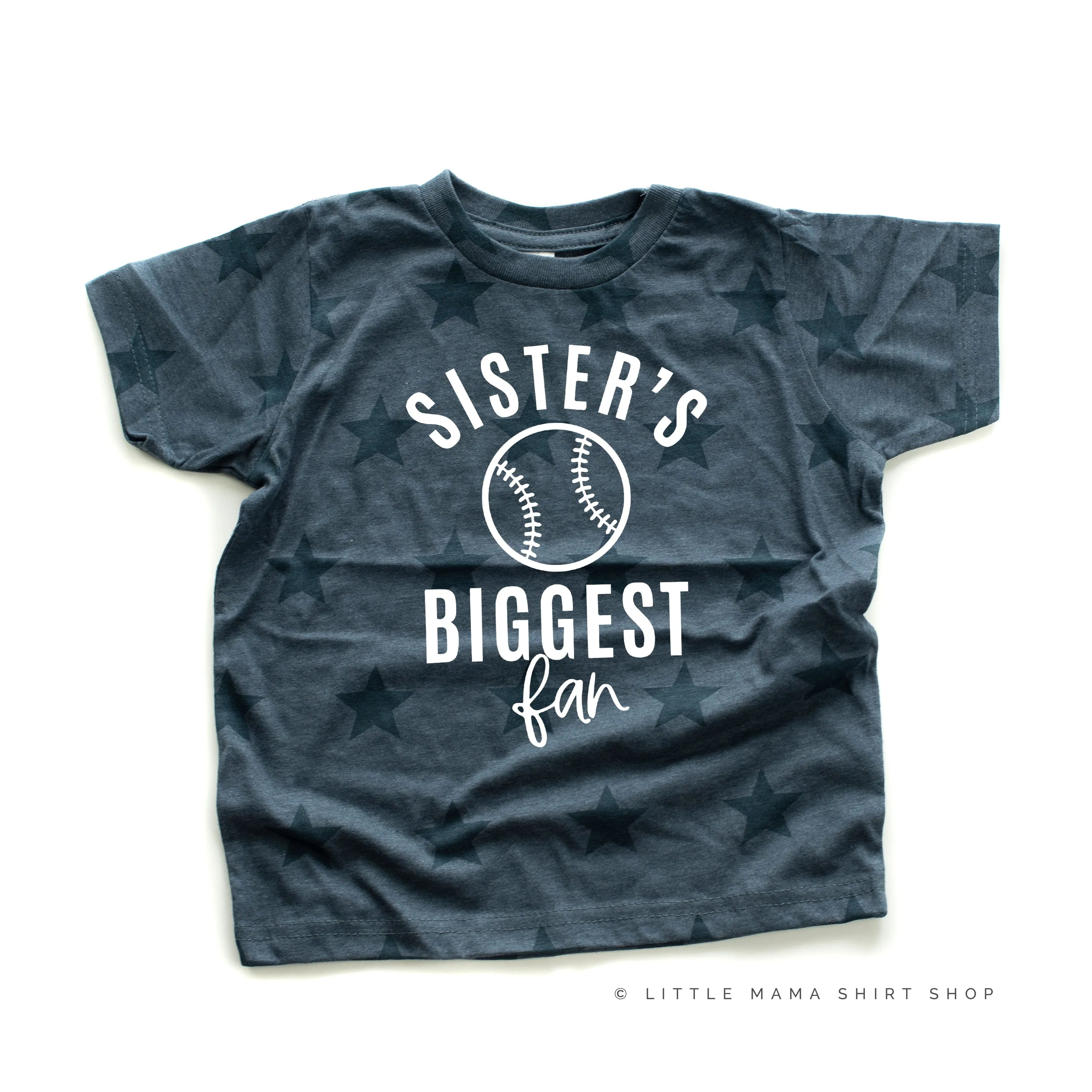 Sister's Biggest Fan - Baseball - Short Sleeve Child STAR Shirt