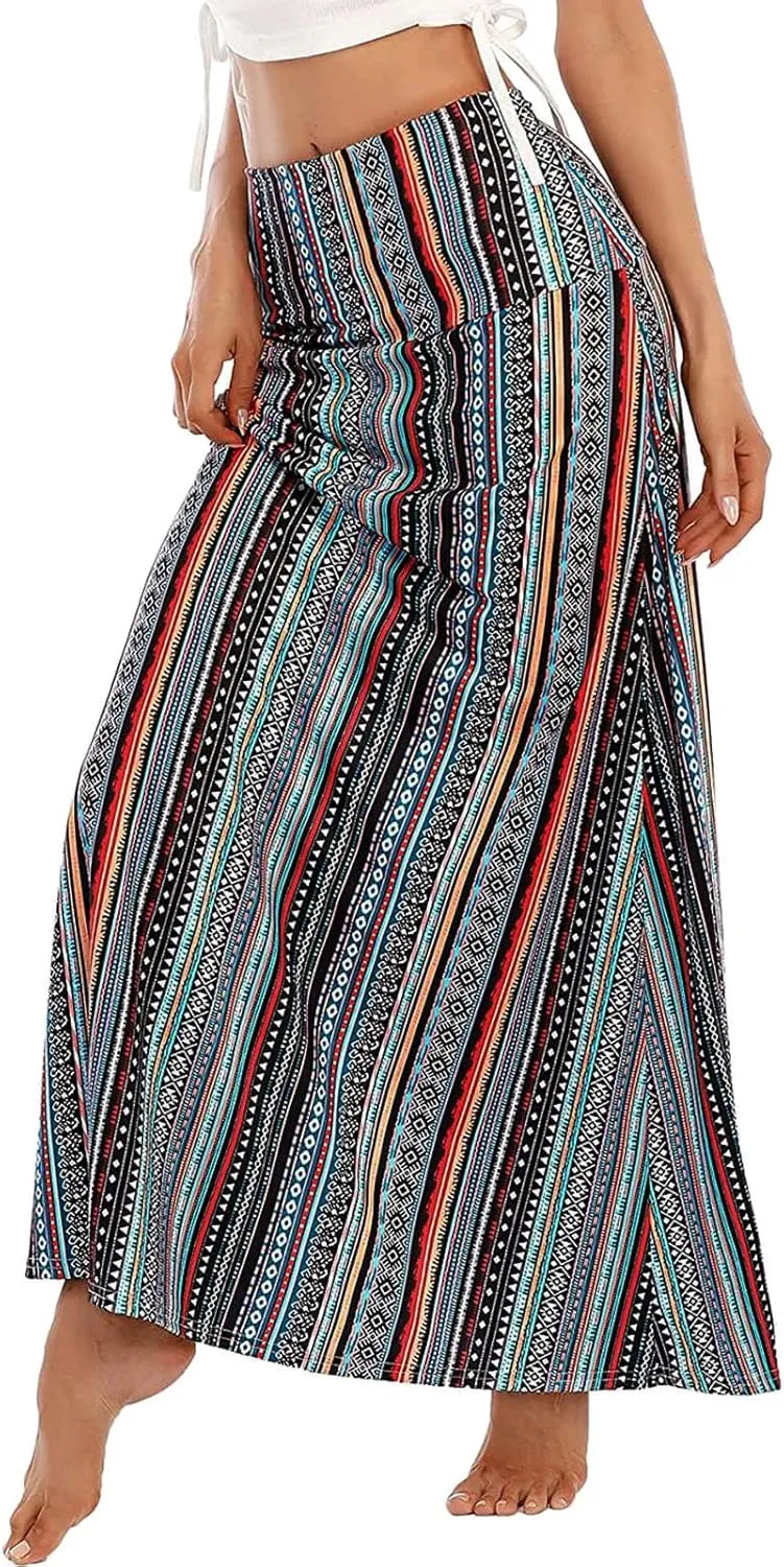 Skirts for Women Summer Maxi Dress Midi Bohemian Beach Dress Prints Long Skirts Beach Line Holiday Women Skirt