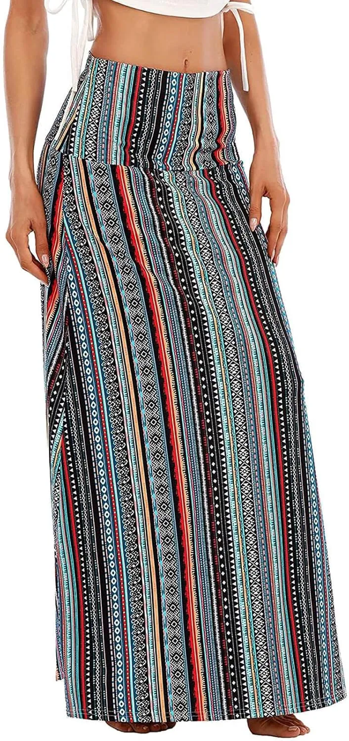 Skirts for Women Summer Maxi Dress Midi Bohemian Beach Dress Prints Long Skirts Beach Line Holiday Women Skirt