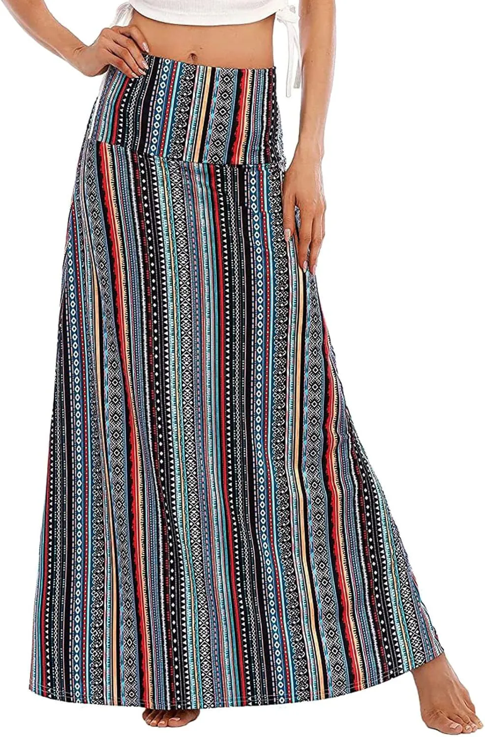 Skirts for Women Summer Maxi Dress Midi Bohemian Beach Dress Prints Long Skirts Beach Line Holiday Women Skirt