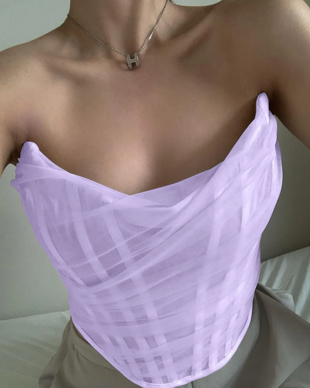 Sleeveless Fashion Strapless Bustier Corset Crop Top