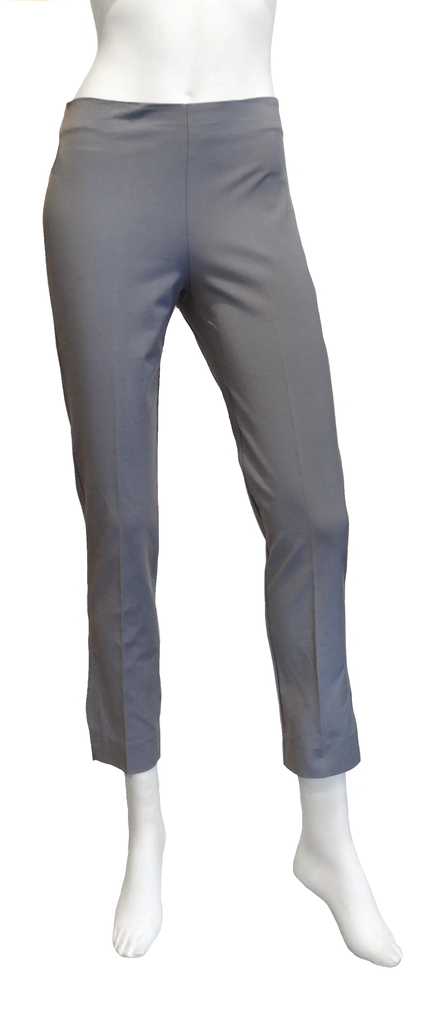 Slim Cut Silk Stretch Pants