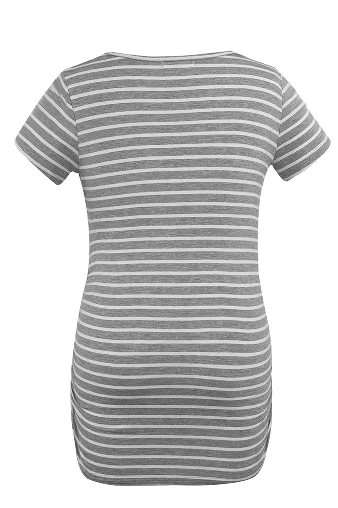 Smallshow Comfy Side Ruched Maternity Tops