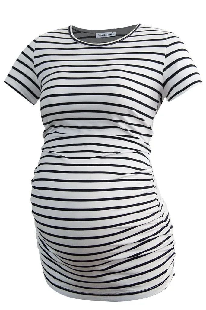 Smallshow Comfy Side Ruched Maternity Tops