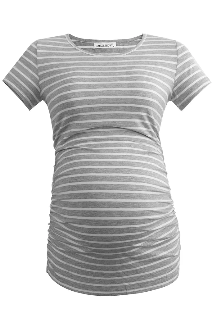 Smallshow Comfy Side Ruched Maternity Tops