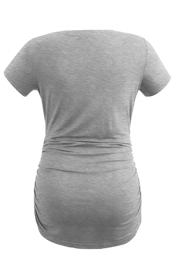 Smallshow Comfy Side Ruched Maternity Tops