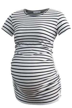 Smallshow Comfy Side Ruched Maternity Tops