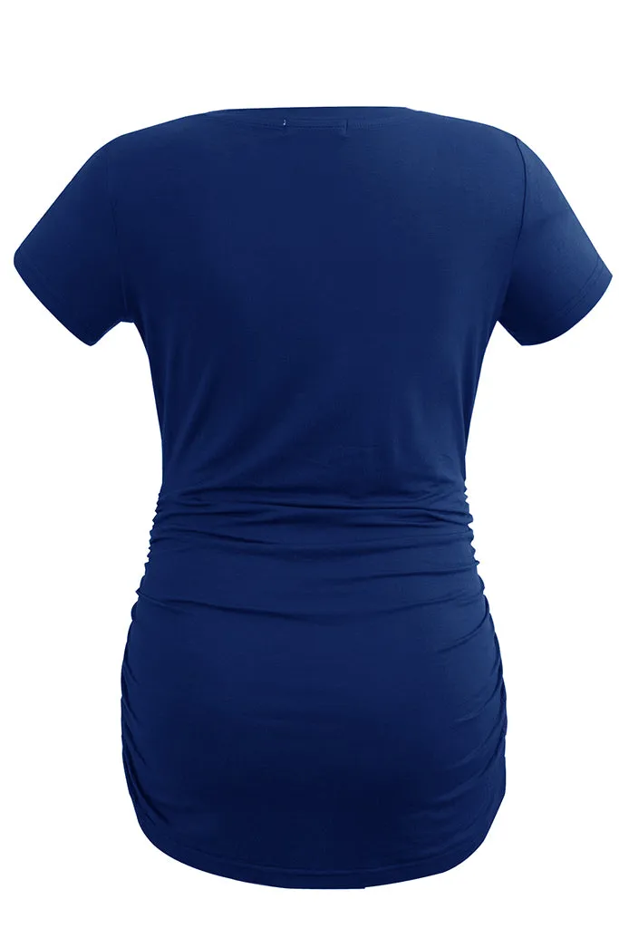 Smallshow Comfy Side Ruched Maternity Tops