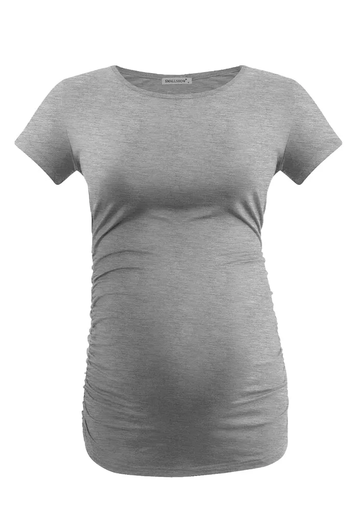 Smallshow Comfy Side Ruched Maternity Tops