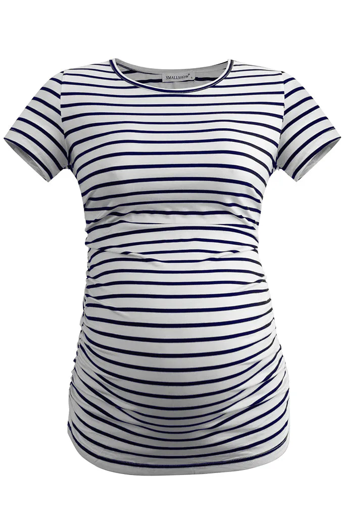 Smallshow Comfy Side Ruched Maternity Tops