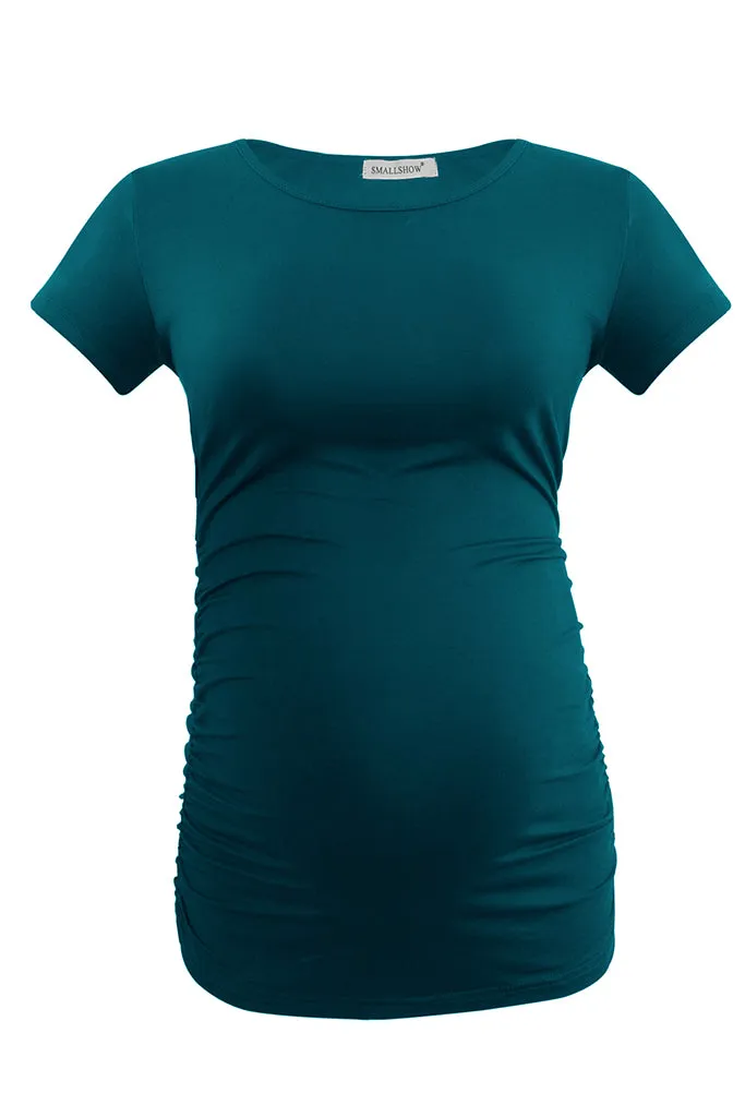 Smallshow Comfy Side Ruched Maternity Tops