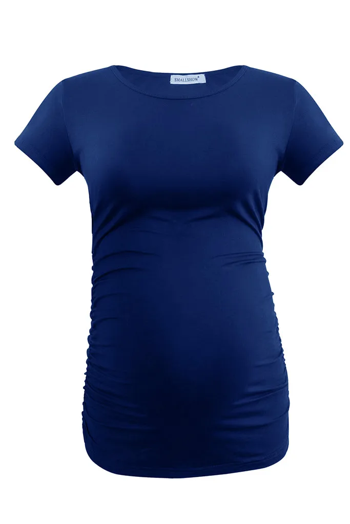 Smallshow Comfy Side Ruched Maternity Tops