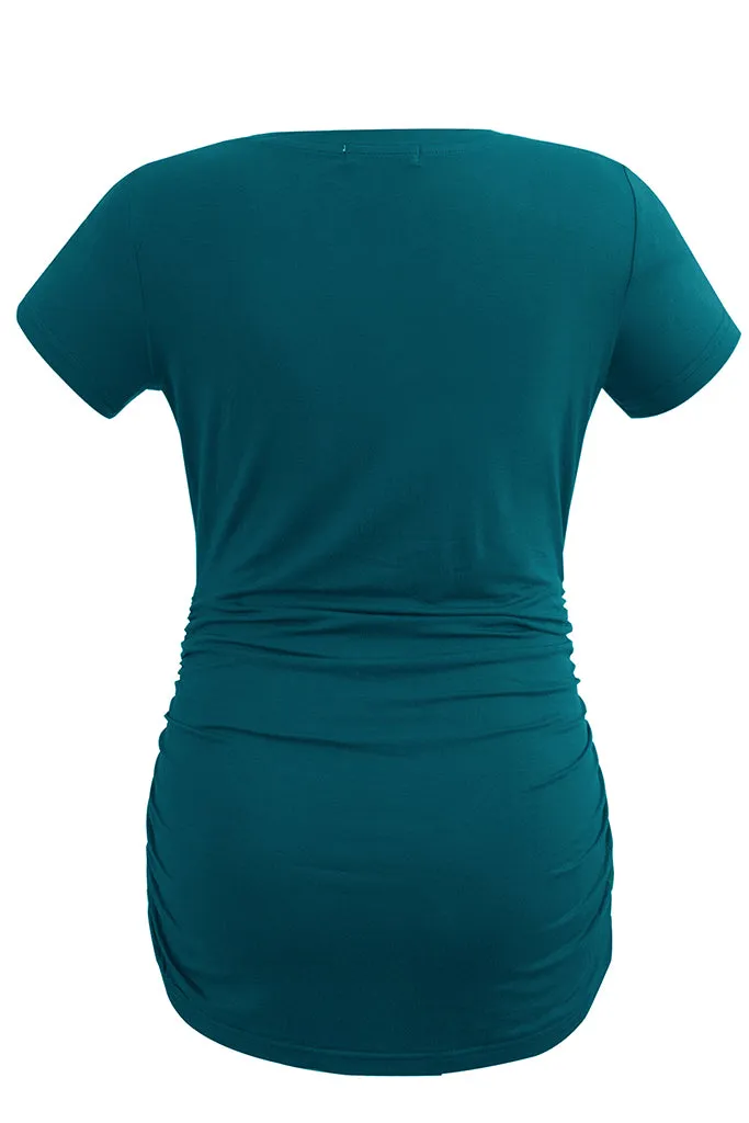 Smallshow Comfy Side Ruched Maternity Tops
