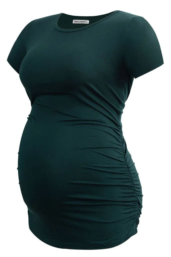 Smallshow Comfy Side Ruched Maternity Tops