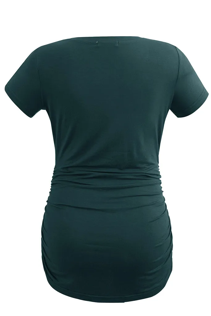 Smallshow Comfy Side Ruched Maternity Tops