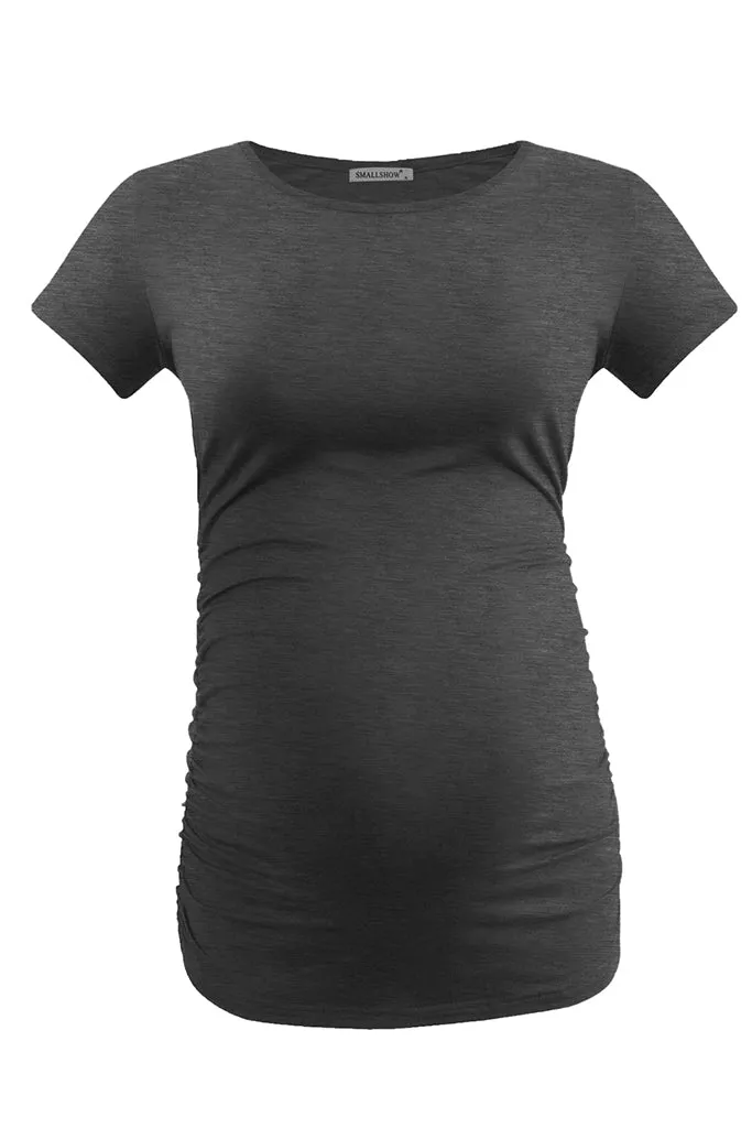 Smallshow Comfy Side Ruched Maternity Tops
