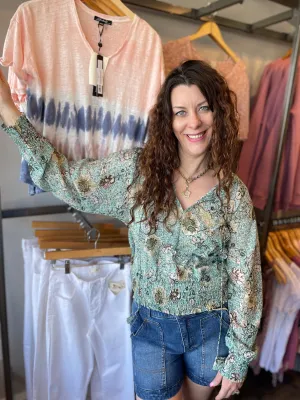 Smocked Bottom Peasant Blouse