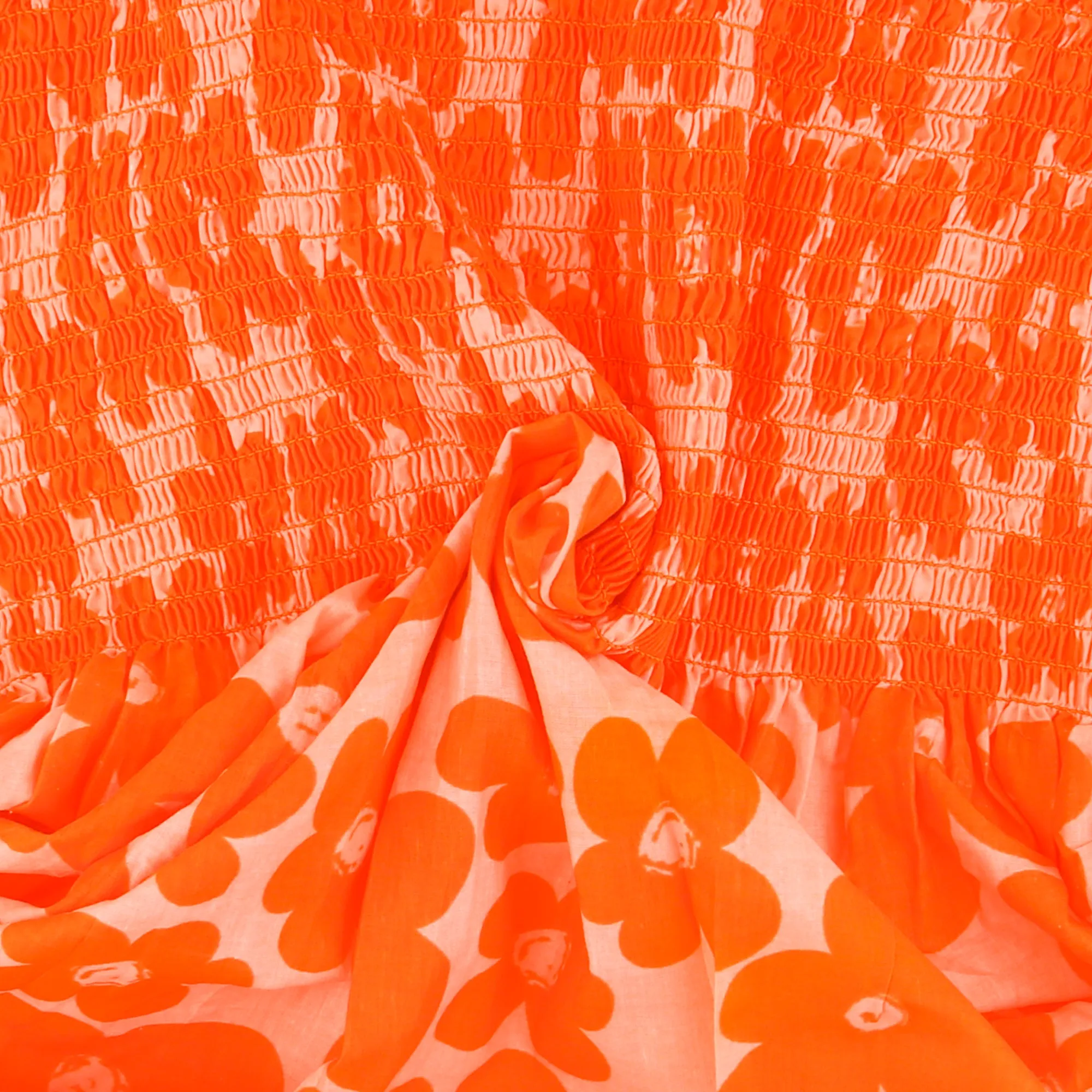 Smocking Cotton Voile - LUNA - 001 -Tangerine