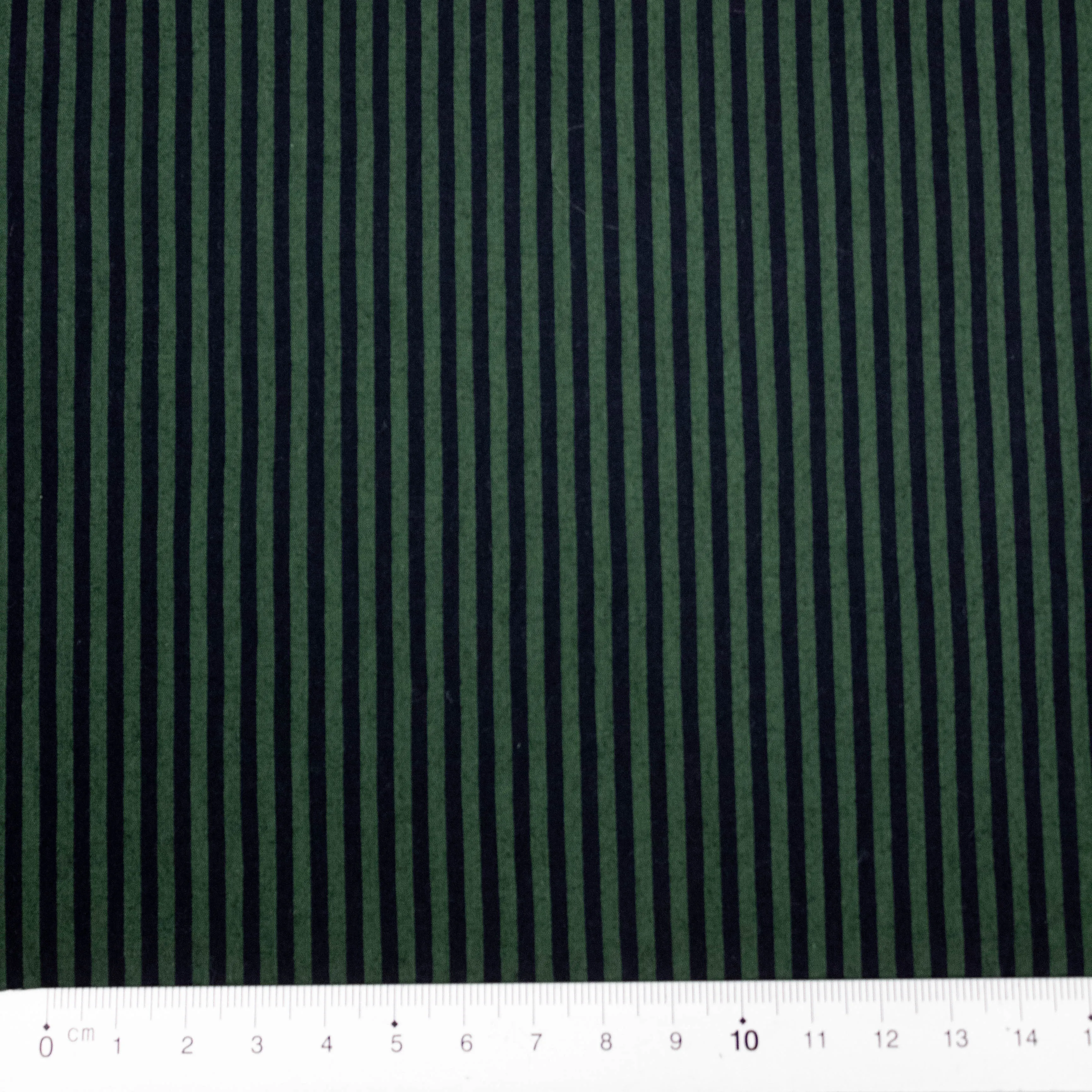 Sogno Green & Black Striped Cotton Stretch SHOWROOM SAMPLE 34CM X 60CM